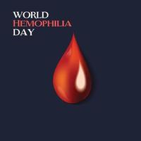 ilustración vectorial de un fondo para el día mundial de la hemofilia. vector