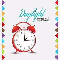 Vector illustration of a Background for Daylight Saving Time Summer Fall Back and Spring Forward.