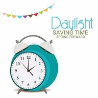 Vector illustration of a Background for Daylight Saving Time Summer Fall Back and Spring Forward.