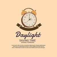 Vector illustration of a Background for Daylight Saving Time Summer Fall Back and Spring Forward.