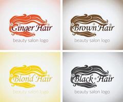 Hair color types vector