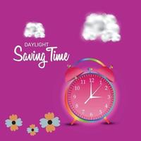 Vector illustration of a Background for Daylight Saving Time Summer Fall Back and Spring Forward.