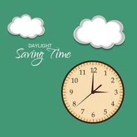 Vector illustration of a Background for Daylight Saving Time Summer Fall Back and Spring Forward.