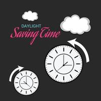 Vector illustration of a Background for Daylight Saving Time Summer Fall Back and Spring Forward.