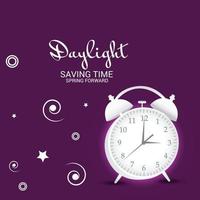 Vector illustration of a Background for Daylight Saving Time Summer Fall Back and Spring Forward.