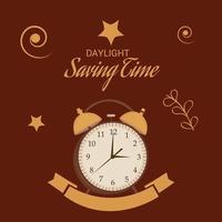 Vector illustration of a Background for Daylight Saving Time Summer Fall Back and Spring Forward.