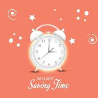 Vector illustration of a Background for Daylight Saving Time Summer Fall Back and Spring Forward.