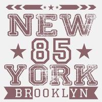 New York brooklyn red vector