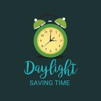 Vector illustration of a Background for Daylight Saving Time Summer Fall Back and Spring Forward.