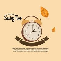 Vector illustration of a Background for Daylight Saving Time Summer Fall Back and Spring Forward.