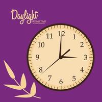 Vector illustration of a Background for Daylight Saving Time Summer Fall Back and Spring Forward.