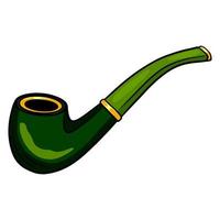 Smoking pipe. Old pipe. Tobacco pipe. St.Patrick 's Day. Cartoon style. vector