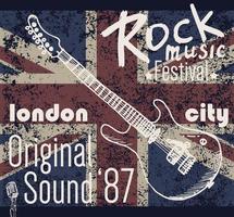 T-shirt london rock v1 vector