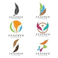 Feathers Logo Template vector symbol nature