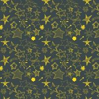 Star sketch Doodles pattern, hand drawn vector illustration