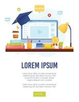 Online education concept vector