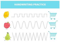 fruit hand writing vector