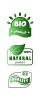 Organic food labels, vegetarian products, eco design elements. vector illustration. Collection of labels.