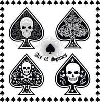 ace of spades with skull-sets vector