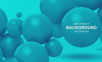 Abstract background with falling 3d balls vector