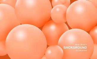 Abstract background with falling 3d balls vector