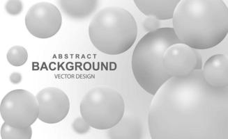 Abstract background with falling 3d balls vector