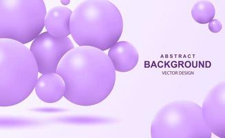 Abstract background with falling 3d balls vector