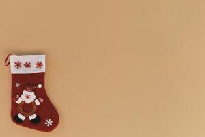 fondo de navidad con calcetín de navidad