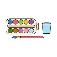 Color illustration of paint material vector