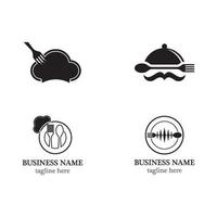 conjunto de iconos de plantilla de logotipo de comida vector