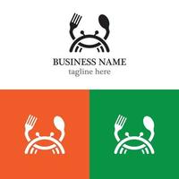 Seafood logo template icon design vector