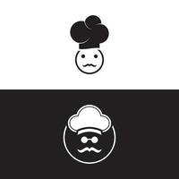 chef logo template icon design vector