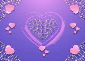 Abstract heart background vector