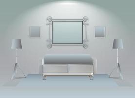 ilustration graphic vector of realistic wall mirror interior