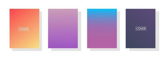 set of abstract background with beautiful gradation color vector