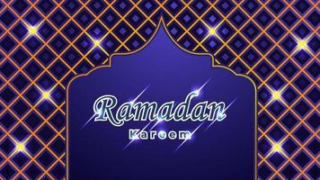 Fondo de Ramadán Kareem con adornos islámicos vector