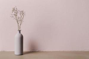 Decorative plant inside minimal vase photo