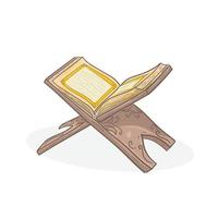 The holy book of the Koran on the stand vector