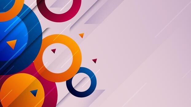 Abstract colorful geometric shapes background. Dynamic trendy banner design. vector