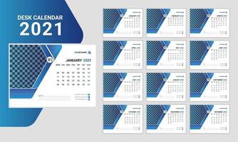 Professional creative desk calendar design template. vector