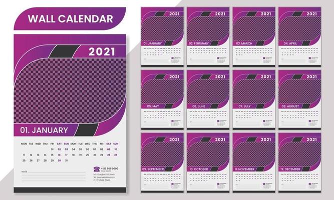 Wall Calendar Template Vector Art, Icons, and Graphics for Free Download