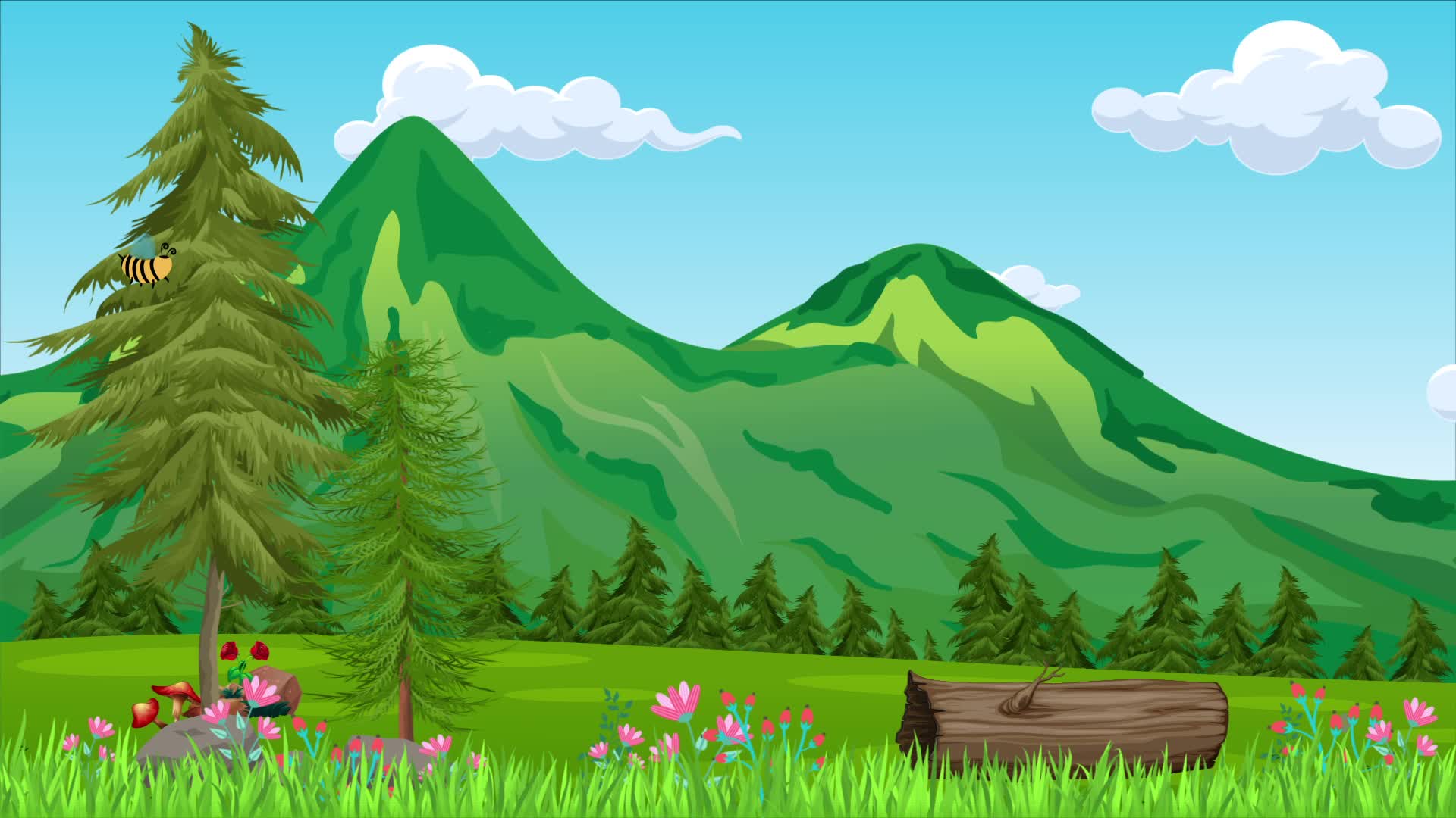 Mountain Animation Stock Video Footage for Free Download