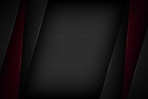 Black abstract vector background with overlapping characteristics.