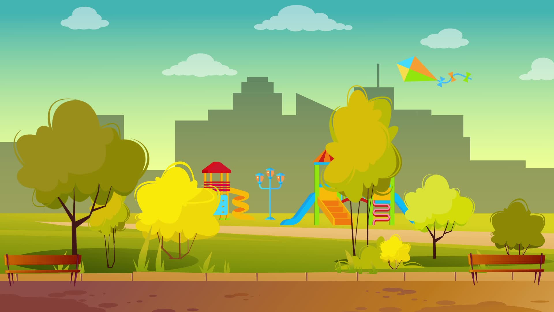 Park Cartoon Stock Video Footage for Free Download