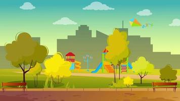 Cartoon City Background Stock Video Footage for Free Download