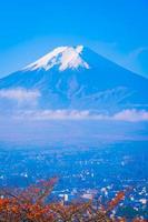 Beautiful landscape of Mt. Fuji in autumn season photo