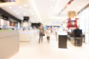 Blurred shopping mall and retail store interior for background photo