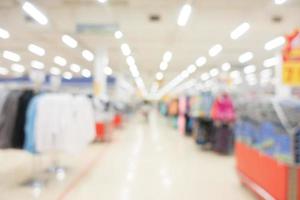 Centro comercial borrosa y el interior de la tienda minorista para el fondo foto