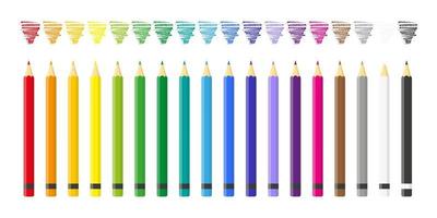 Pencil Colors Vector stock vector. Illustration of draw - 42846973