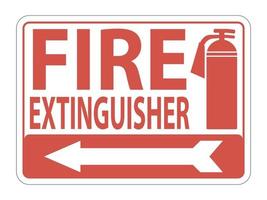 Fire Extinguisher Sign on white background,vector  illustration vector
